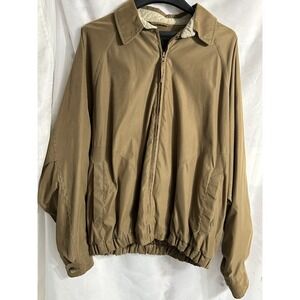 Weatherproof Garment Company Men's Kahki Short Jacket Size L Zip Up